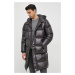 Péřová bunda Karl Lagerfeld pánská, černá barva, zimní