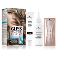 Schwarzkopf Gliss Color permanentní barva na vlasy odstín 7-42 Nude Beige Blonde 1 ks