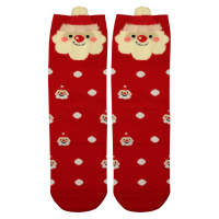 Vánoční vysoké ponožky dámské Santa červená