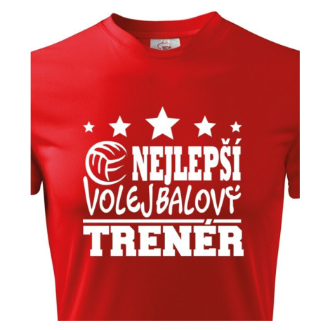 Pánské volejbalové tričko Nejlepší volejbalový trenér BezvaTriko
