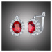 Sisi Jewelry Náušnice Swarovski Elements Fiona Ruby E1325-KSE0063 (2) Červená