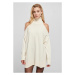 Ladies Cold Shoulder Turtelneck Sweater - whitesand