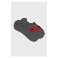 Ponožky HUGO pánské, šedá barva, 50468123