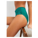 Bonprix BPC SELECTION saténové kalhotky s krajkou 2ks Barva: Zelená, Mezinárodní