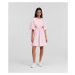 Šaty karl lagerfeld a-line puff sleeve dress růžová