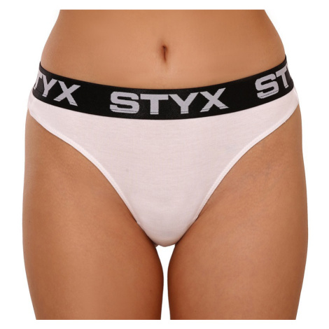 Dámská tanga Styx sportovní guma bílá (IT1061)