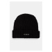 Čepice z vlněné směsi Guess CABLE BEANIE černá barva, z husté pleteniny, M4BZ10.Z3HD1