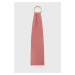 Bavlněný šátek Polo Ralph Lauren růžová barva, hladký