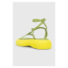 Sandály Patrizia Pepe dámské, zelená barva, na platformě, 2X0020 L076 G556