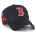 Čepice s příměsí vlny 47brand MLB Boston Red Sox tmavomodrá barva, s aplikací
