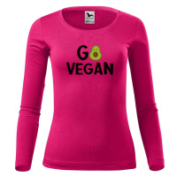 DOBRÝ TRIKO Dámské triko s potiskem Go vegan