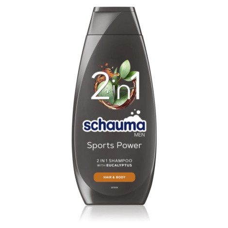 Schwarzkopf Schauma MEN sprchový gel a šampon 2 v 1 pro muže Sports Power 400 ml