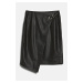 Sukně karl lagerfeld faux leather skirt black