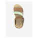 Hnědé dámské kožené sandály na klínku Keen