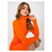 Neonově oranžové přiléhavé šaty s rolákem -orange Oranžová