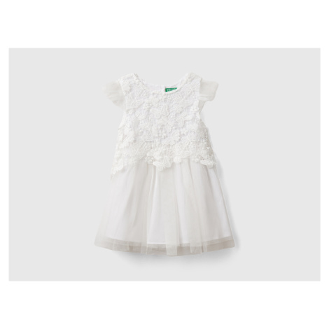 Benetton, Tulle And Macramé Dress United Colors of Benetton