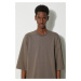 Bavlněné tričko Rick Owens Jumbo T-Shirt hnědá barva, DU01D1274.RIG.34