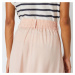 Blancheporte Dlouhá jednobarevná sukně na knoflíky, speciálně pro nižší postavu růžová pudrová