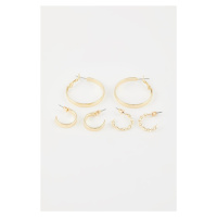 DEFACTO Woman's 3-Piece Gold Hoop Earrings