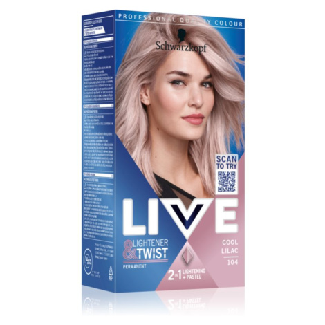Schwarzkopf LIVE Lightener & Twist permanentní barva na vlasy pro zesvětlení vlasů odstín 104 Co