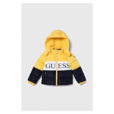 Dětská bunda Guess žlutá barva
