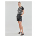 Karl Lagerfeld PERFORATED FAUX LEATHER SHORTS Černá