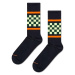 Ponožky Happy Socks Checked Stripe Sneaker Sock černá barva, P001877