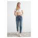 Trendyol Blue More Sustaniable High Waist Slim Mom Jeans