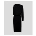 Šaty karl lagerfeld asymmetric knit dress černá
