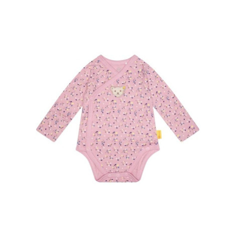 Steiff Girls ZavinovacĂ­ body s dlouhĂ˝mi rukĂˇvy Pink Nectar Steiff Collection