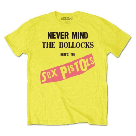 Sex Pistols Tričko NMTB Original Album Unisex Yellow