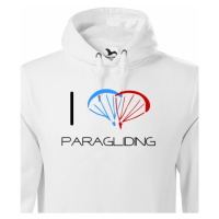 Mikina s motivem I love paragliding