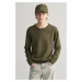 SVETR GANT SHIELD CLASSIC COTTON C-NECK JUNIPER GREEN