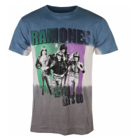 Tričko metal pánské Ramones - Hey Ho Retro - ROCK OFF - RATS59MDD
