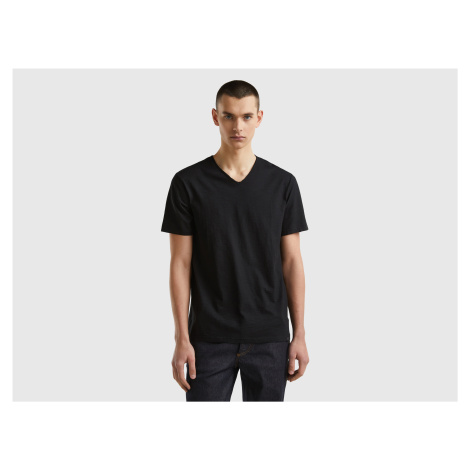 Benetton, V-neck T-shirt In 100% Cotton United Colors of Benetton