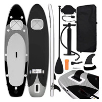 SHUMEE Nafukovací SUP paddleboard a příslušenství 330 × 76 × 10 cm, černý