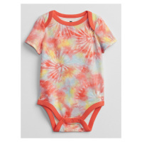 Oranžové klučičí baby body mix and match tie-dye bodysuit