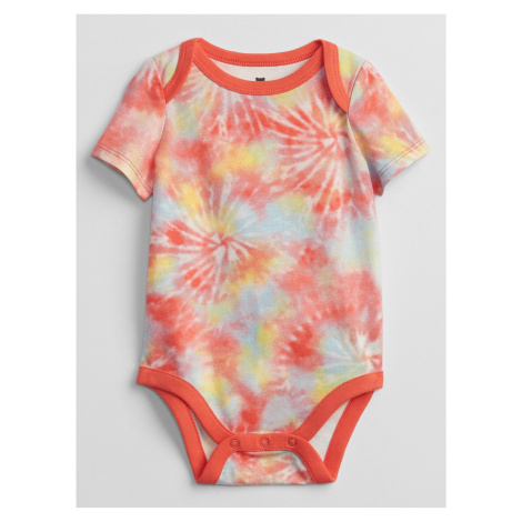 Oranžové klučičí baby body mix and match tie-dye bodysuit GAP