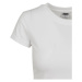 Ladies Stretch Jersey Cropped Tee - white