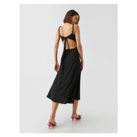 Koton Tie Back Midi Dress