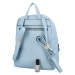 Trendový dámský koženkový batoh s potiskem Lia,  světle modrý