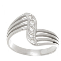 Dámský stříbrný prsten se zirkony STRP0418F