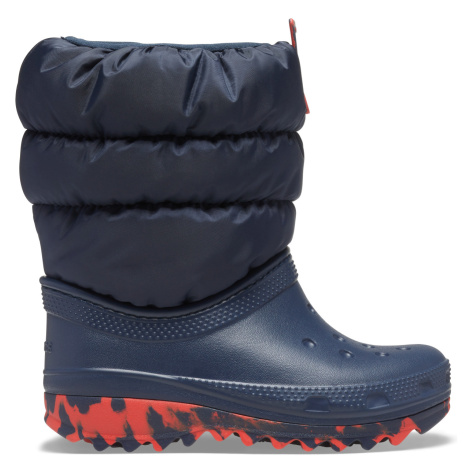 Dětské zimní boty Crocs CLASSIC NEO PUFF tmavě modrá