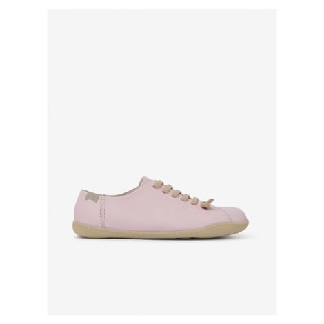 Světle růžové dámské kožené boty Camper