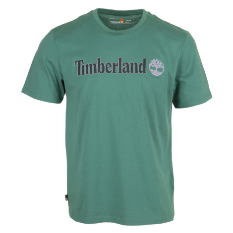 Timberland Linear Logo Short Sleeve Zelená