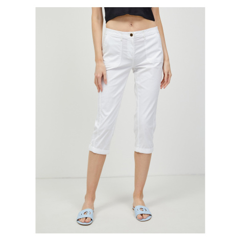 Bílé tříčtvrteční kalhoty CAMAIEU - Dámské Camaïeu