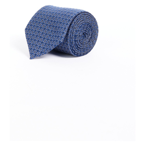 ALTINYILDIZ CLASSICS Pánská tmavě modrá vzorovaná kravata AC&Co / Altınyıldız Classics