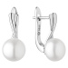 Gaura Pearls Stříbrné náušnice s bílou řiční perlou Eleanor, stříbro 925/1000 SK21362EL/W Bílá