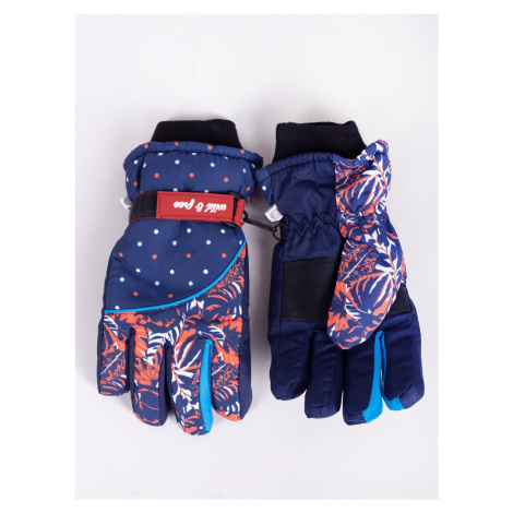 Dětské zimní lyžařské rukavice Yoclub REN-0242G-A150 Navy Blue