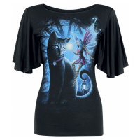 Spiral Cat And Fairy Dámské tričko černá